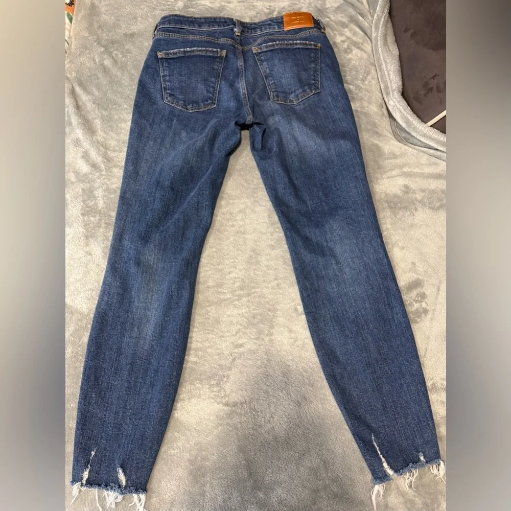 Zara Skinny Distressed Raw Hem Jeans